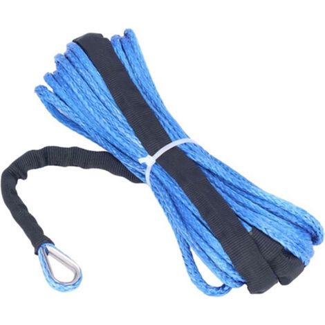 Corde treuil nylon bleue 6mm x 15m - Nosheir - Résistante usure, pour SUV/camions/UTV (1/4)