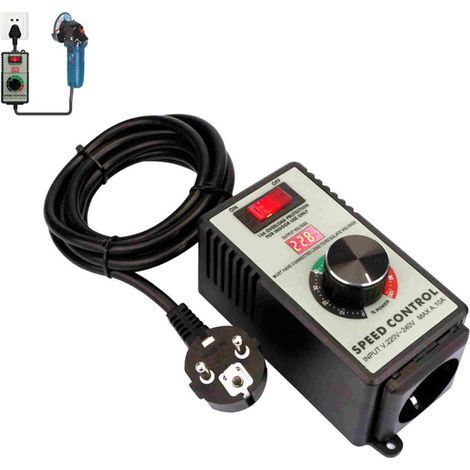 Variateur de vitesse 220V 10A 4000W – Régulateur de tension pour meuleuses. scies circulaires et souffleuses – Affichage numérique précis (1/4)