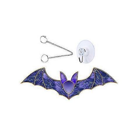 Chauve-souris volante suspendue à la fenêtre, décoration murale d'Halloween, chauve-souris en acrylique. (1/4)