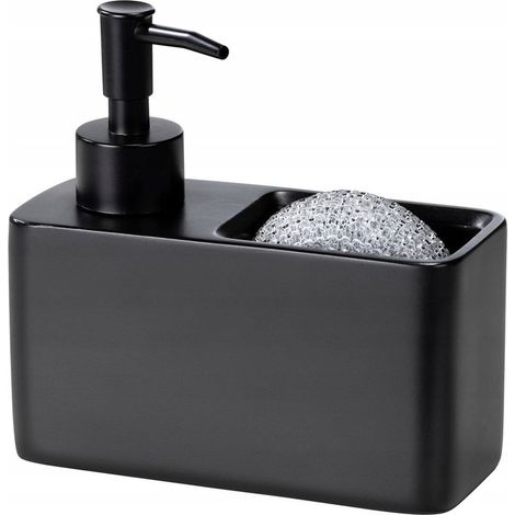 DISPENSER SAPONE + SPUGNA NERO (1/5)
