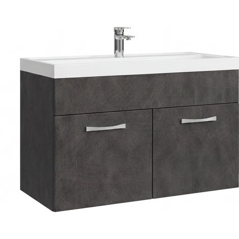 Badplaats Badezimmermöbel Set Paso 01 80 x 40 cm – Dunkelgrau –