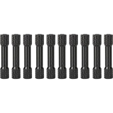 10 Entretoises Colonnes M3x30mm Aluminium Anodisé Noir, Supports Filetés Internes pour Drone, Vis Espaceurs de Précision (1/5)