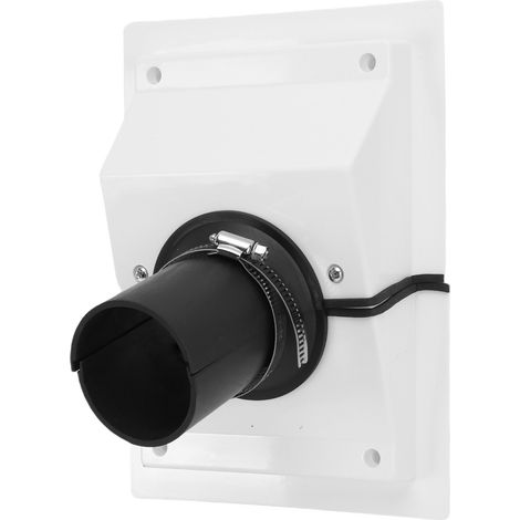 Kit de cache-tuyauterie mural pour climatiseur split, en plastique, avec joint souple, pour unité intérieure ou extérieure (blanc). (1/5)