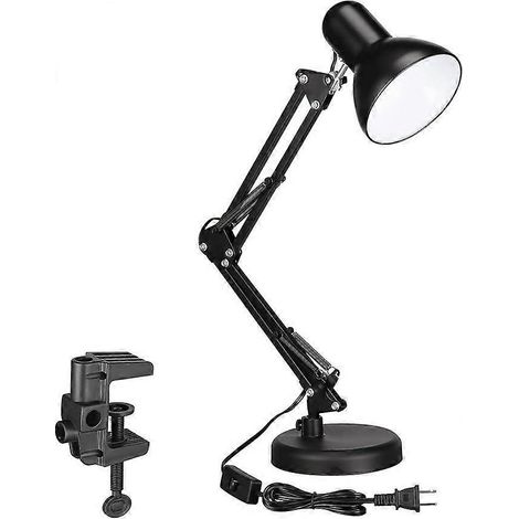 Lampe de bureau TORCHSTAR en métal avec pince, bras articulé, lampe de table à col de cygne réglable de style architecte, lampe de bureau à pince pour la maison, le travail, les études, la lecture, E2 (1/5)