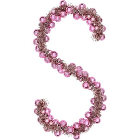 Guirnalda de Bolas de Navidad Rosa 186 cm Poliestireno vidaXL