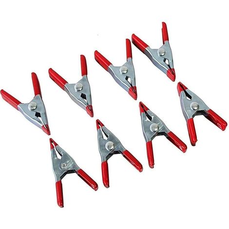Clip ressort 8 pièces 50mm acier galvanisé rouge, pour atelier (1/5)