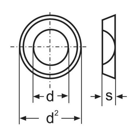 Rondelle 5.3 mm 10 mm acier galvanisé 100 pc(s) TOOLCRAFT A5,3 D125:A2K 194701 S59470 (1/2)