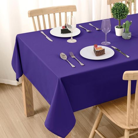 Tischdecke Lila 140x220cm Wetterfest Abwaschbar Rechteckig für Innen & Außen
