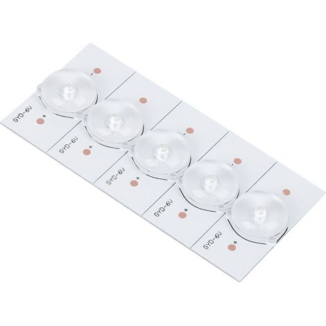 6V Weißlicht-SMD-Lampenperlen für allgemeine Anwendungen mit optischem Linsenfilter für LED-TV-Reparaturen (20 Stück) (1/5)