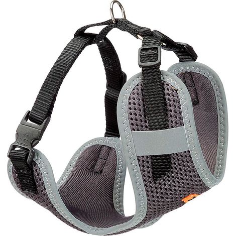 Ferplast NIKITA P Pettorina per cani in nylon traspirante con cuciture riflettenti. Varie misure e colori.. Variante XS - Misure: A: 19-26 cm B: 28-40 cm 10 mm - Nero