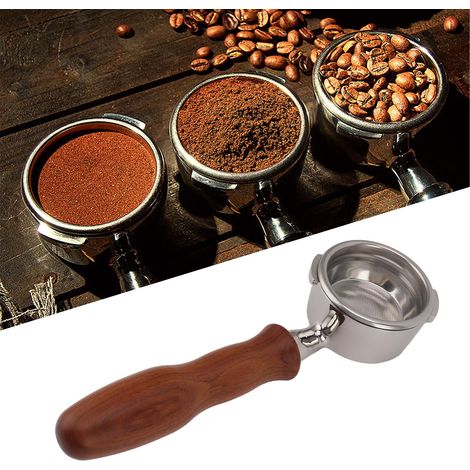 Portafiltro para cafetera GAGGIA  Portafiltro sin fondo de 58 mm fabricado en madera maciza con dos asas, diseño en rojo ácido. (1/5)