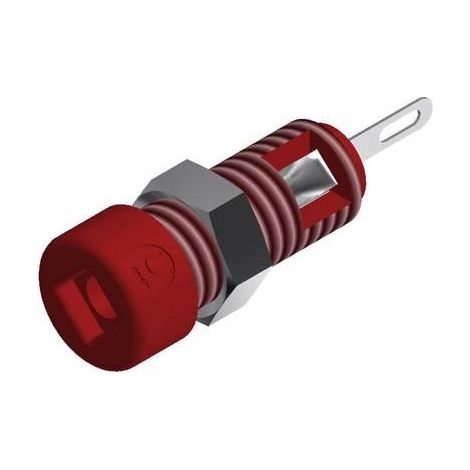 SKS HIRSCHMANN MBI 1 MINIATUR-LABORHEMBRA BUCHSE, EINBAU VERTIKAL STIFT-Ø: 2MM ROT 1ST.