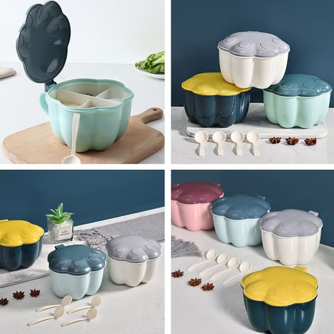 Boîte à épices, pot à épices à quatre compartiments, distributeur de sel et de poivre (1/5)