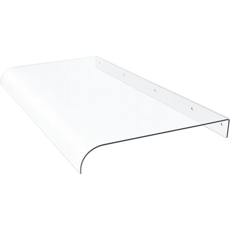 Ame - Set aus 3 Vordächern für den Außenbereich 153x35,5 cm aus transparentem Polycarbonat