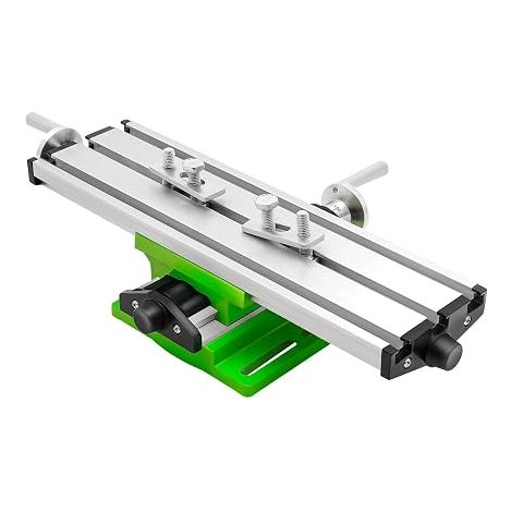 Table en croix pour perceuse à colonne, mini Compound Bench Drilling Slide Table 2 axes, perceuse d'établi réglable, table de fraisage de haute précision, idéale pour les fraiseuses et les fraiseuses (1/5)