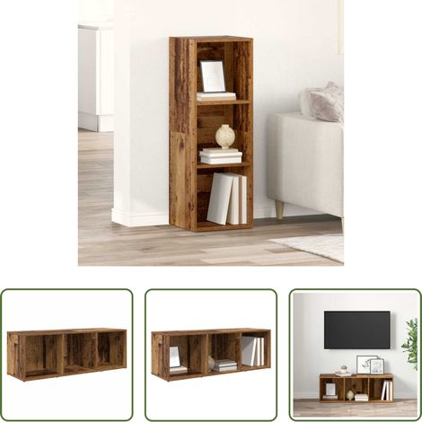 vidaXL Holzwerkstoff - TV-Schrankset Wandmontiert Braun 72 x 35 x 37 cm Holzwerkstoff (1/5)