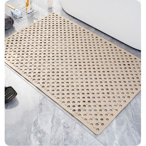 Tappetino doccia antiscivolo per docce interne, tappetino da bagno 79 x 46 cm con ventose e fori di drenaggio, tappetino da bagno traspirante, comodo tappetino per box doccia, tappetino doccia arrotol