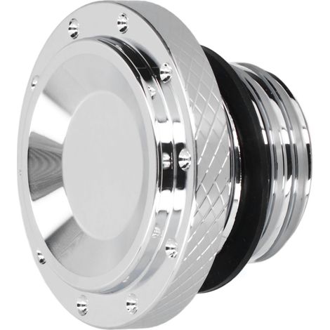 Bouchon de réservoir d'essence/bouchon de remplissage d'huile pour motos BONNEVILLE T120 et T100 / Argent électroplaqué noir (1/5)