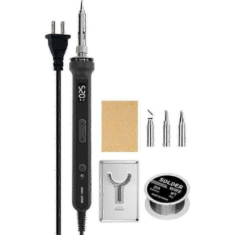 Kit de fer à souder électrique numérique 100 W, température réglable, écran LCD, station de soudage B (1/5)