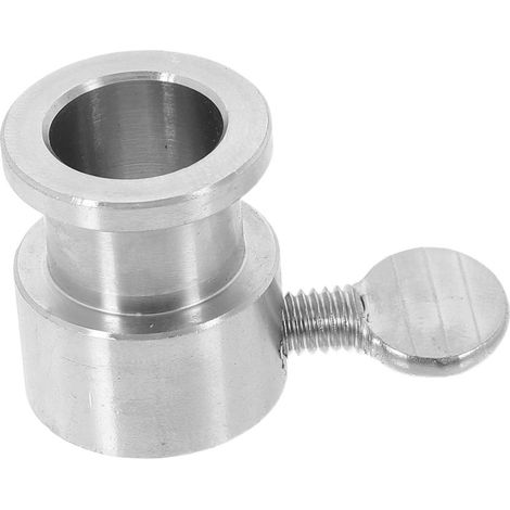 Stainless steel accessories for rotisserie spit: Robust weight support ring for the spit, limit sleeve for rotation and stability during grilling (1/5)