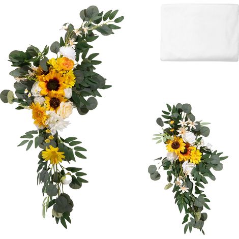 Kit de Fleurs pour Arche de Mariage Artificielle, Design Floral Élégant, Drapés Polyvalents (1/2)