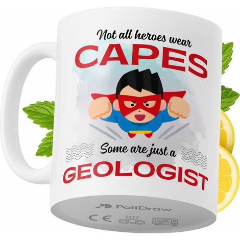 Lustige Kaffeetasse für Geologen mit witzigem Textdesign – ideal für Geburtstage, Namenstage, Feiertage und besondere Anlässe. Hochwertige Tasse für Zuhause, Büro und Arbeit. Farbe: Weiß, 330 ml.