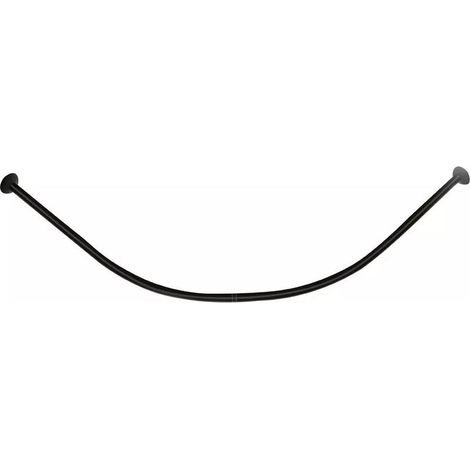 Tringle A Rideau De Douche Barre D'angle Noir 90x90cm Universel 87236 (1/5)