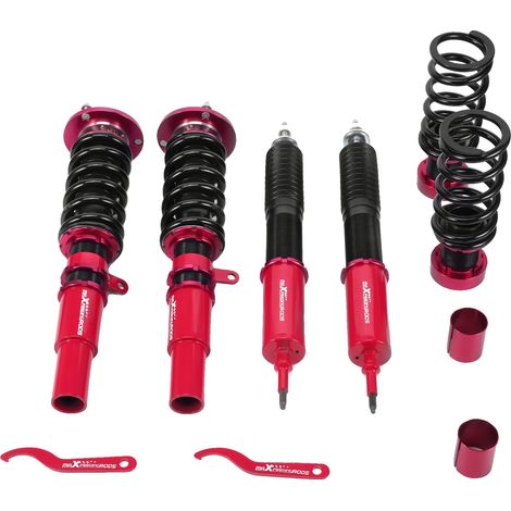 Kit de suspension à coilovers, construction en acier, longueur de 54 cm, largeur de 64 cm, hauteur de 45 cm, hauteur réglable (1/5)