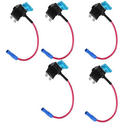 Lot de 5 connecteurs de fusibles automatiques pour circuit, porte-fusibles standard, mini adaptateur micro pour circuit, fusibles de couleur aléatoire-152.8cm