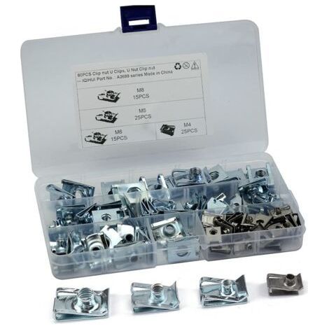 ALOVEZ – Lot de 80 écrous de carrosserie en acier inoxydable 304 – 4 tailles M4/M5/M6/M8 – Fixation rapide pour véhicules – Résistance accrue (1/2)