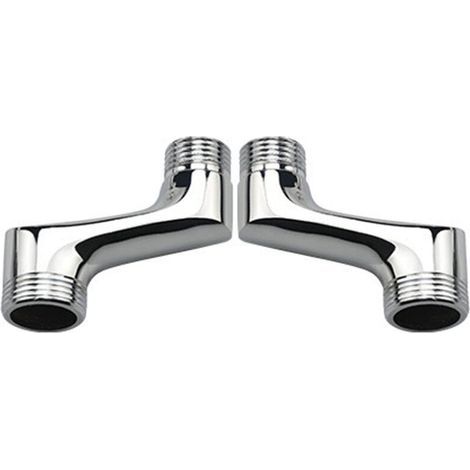 Raccord Contre Coudé Douche,Laiton Coudé RéDucteur,Bras Pivotant RéGlable,Raccord Mural Contre Coudé,Raccord Excentré 1/2 3/4,Chrome (1/2)