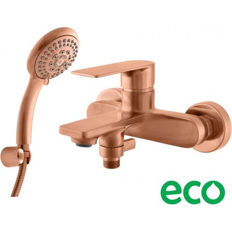 Mitigeur baignoire mural NIL en laiton rose gold brossé-Doré-Doré-- (1/5)