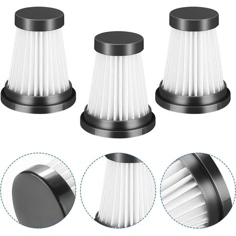Lot de 3 filtres HEPA pour MOOSOO K12, K12 Pro, K13 Aspirateur sans fil, pour Genius Invictus One 1.0 X7, 2.0 Pièces de rechange pour aspirateur Filtre Filtres de nettoyage ménager (1/5)