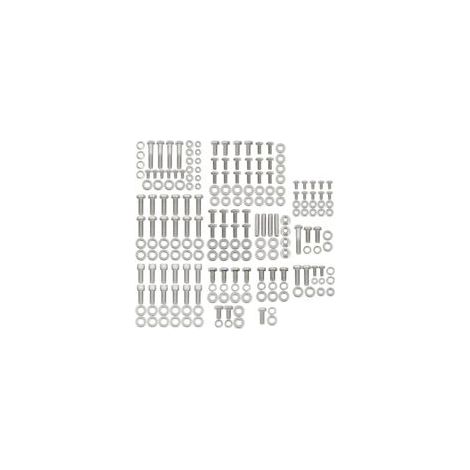 Sechskantschraubensatz aus Edelstahl für Kleinmotoren 265 283 302 305 307 327 350 400, 211-teilig ()-Crezuo