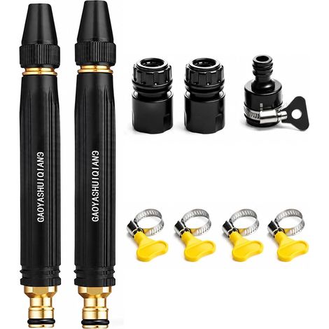High Pressure Water Hose Nozzle Adjustable Universal Watering Auto Wash for Garden, Patio, Outdoor (1/5)