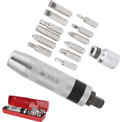 Set mit 14 manuellen Schlagschraubern (1/2 Zoll), Schlagschrauber für Motorrad- und Autoreparaturen, inklusive Aufbewahrungskoffer. (1/5)