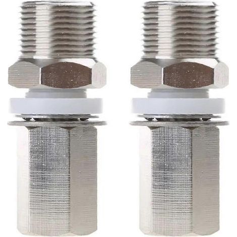 2 adaptateurs de montage d'antenne S216 3/8-24 vers SO239, adaptateur de montage d'antenne fileté SO-239 vers 3/8-24 pour (1/5)
