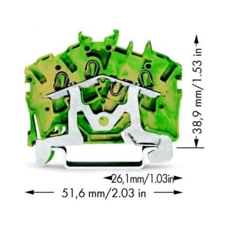Accessori di connessione Wago 2002-6307 montaggio guida DIN 2,5mm² (1/3)