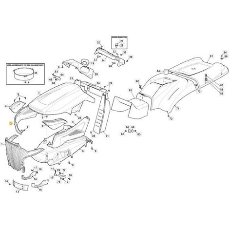 FIANCO COFANO TNS DX MTR SD GRIGIO NCS8000N ORIGINALE STIGA - 325207270/0