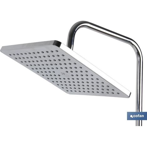 Soffione doccia quadrato in ottone 30 cm (1/2)