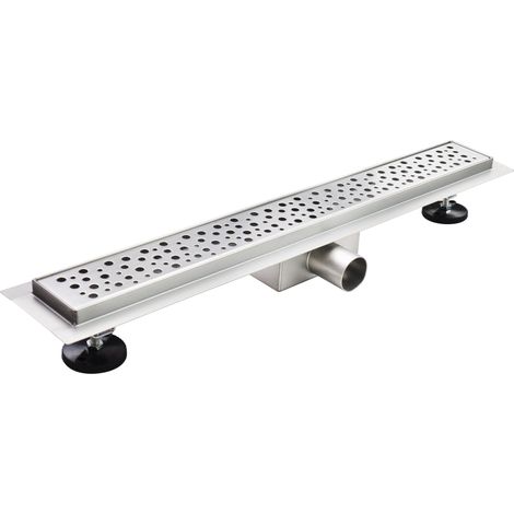 Duschrinne Bodenablauf Tropfen aus Edelstahl sehr flach R5 80cm (1/5)