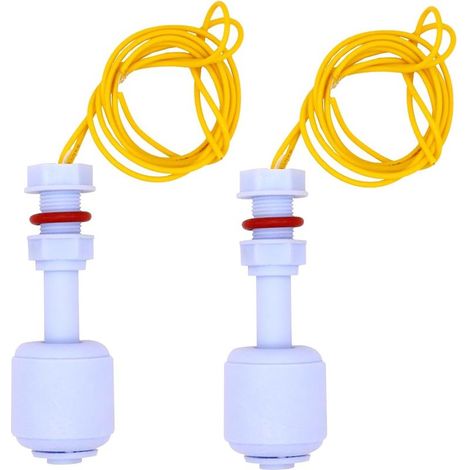 2 Pièces Interrupteur à Flotteur Vertical, Capteur de Niveau d’Eau, Flotteur Pompe de Relevage, Interrupteur Flotteur, Nterrupteur de Contrôle de Liquide pour Hydroponie, Jardinage, Piscine (1/5)