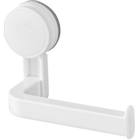 Porta carta igienica bianco, porta carta igienica multifunzione con ventosa, dispenser per carta igienica da bagno, design compatto e rinforzato, installazione senza foratura per pareti, porte, camere (1/5)