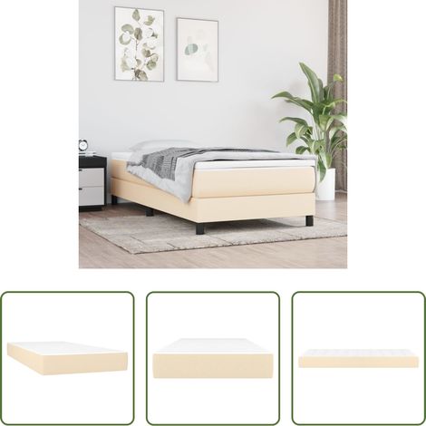 Sommeil profond -  Matelas de lit à ressorts ensachés fermeté moyenne Crème 90x190x20 cm Tissu (1/5)