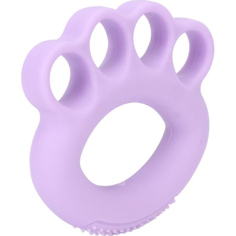 Poignée de renforcement des doigts, exerceur de grip violet 50LB, anti-dérapant, soulage les crampes, 4 trous pour les doigts, outil de rééducation de la main. (1/5)