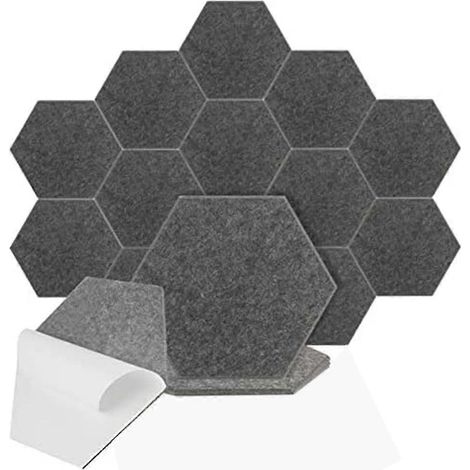 Lot de 16 panneaux acoustiques, isolation phonique en mousse pour murs – panneaux acoustiques auto-adhésifs pour studios d'enregistrement (1/4)