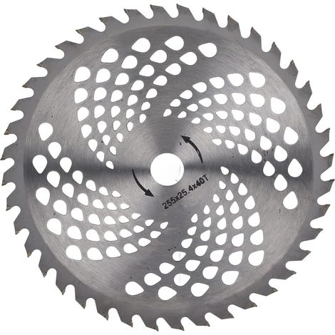 Disques de Coupe Débroussailleuse 255x25.4mm Acier Coupe-bordures Lame de Scie pour Arbustes de Jardin (1/5)