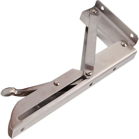 Lot de 2 supports d'étagère pliables de 30 cm (12 po) en acier inoxydable de type K, robustes et résistants, pour table pliante. (1/5)