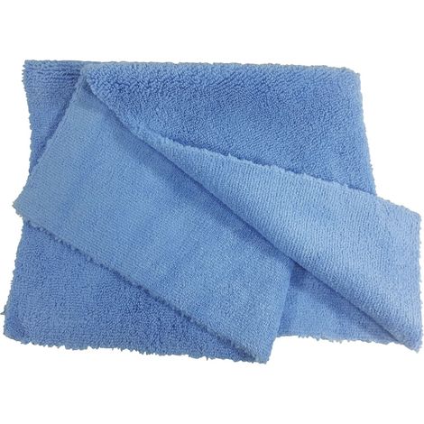 Microfasertuch hochfloor mit nahtlosem Rand 40 x 40 cm Farbe blau