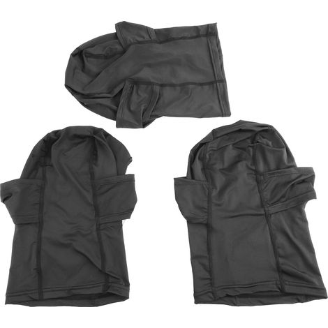 3er-Pack elastische, atmungsaktive und schnelltrocknende Fahrradmasken mit UV-Schutz, schwarz. (1/4)